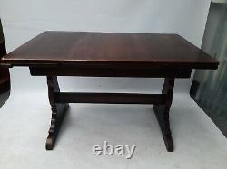 Vintage retro Mid Century wood kitchen dining Ercol table extending farmhouse