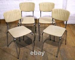 Vintage retro Mid century NORSY vinyl and chrome diner kitchen chairs
