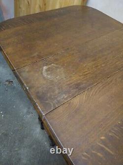 Vintage retro Wooden Formica Folding Kitchen Dining Table Mid Century