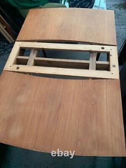 Vintage retro antique Danish mid century extending kitchen dining table MCM 70s