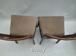 Vintage retro antique Danish mid century teak wooden kitchen dining chairs x 4