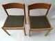 Vintage Retro Antique Danish Mid Century Wooden Kitchen Dining Chairs X2 Pair