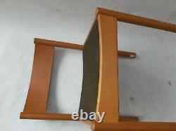 Vintage retro antique Danish mid century wooden kitchen dining chairs x2 pair