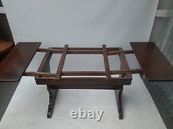Vintage retro antique Ercol mid century wooden kitchen dining table extending