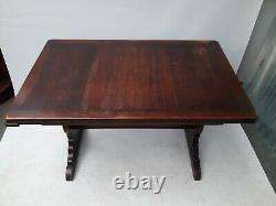 Vintage retro antique Ercol mid century wooden kitchen dining table extending