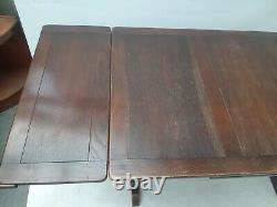 Vintage retro antique Ercol mid century wooden kitchen dining table extending