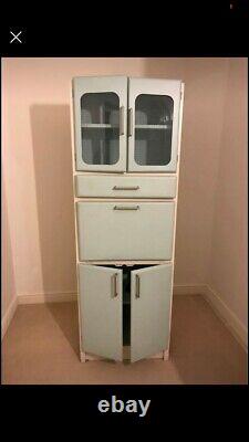 Vintage retro free standing kitchen unit blue and white