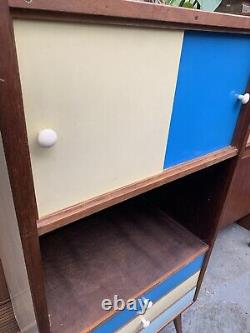 Vintage retro mid century Modern wooden Kitchen Storage cabinet MCM 60s 70s