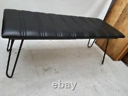 Vintage retro mid century kitchen dining cafe wooden MCM chair bench seat
