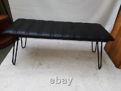 Vintage retro mid century kitchen dining cafe wooden MCM chair bench seat