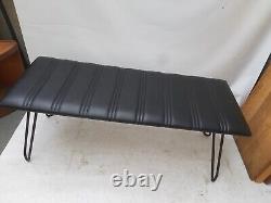 Vintage retro mid century kitchen dining cafe wooden MCM chair bench seat