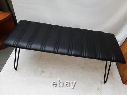 Vintage retro mid century kitchen dining cafe wooden MCM chair bench seat