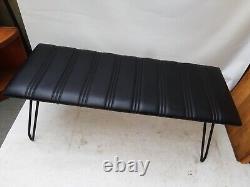 Vintage retro mid century kitchen dining cafe wooden MCM chair bench seat