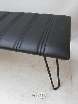 Vintage retro mid century kitchen dining cafe wooden MCM chair bench seat