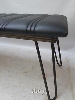 Vintage retro mid century kitchen dining cafe wooden MCM chair bench seat