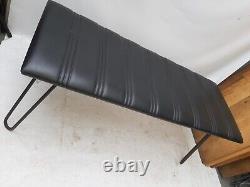 Vintage retro mid century kitchen dining cafe wooden MCM chair bench seat