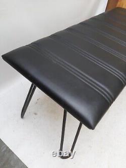 Vintage retro mid century kitchen dining cafe wooden MCM chair bench seat