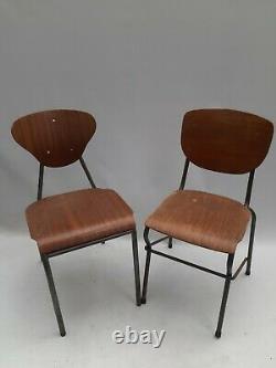 Vintage retro mid century kitchen dining chair Danish 50s 60s wood metal desk