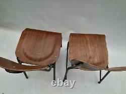 Vintage retro mid century kitchen dining chair Danish 50s 60s wood metal desk