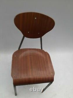 Vintage retro mid century kitchen dining chair Danish 50s 60s wood metal desk