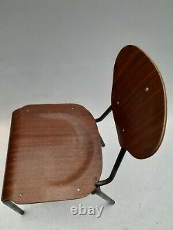 Vintage retro mid century kitchen dining chair Danish 50s 60s wood metal desk