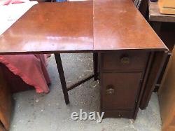 Vintage retro mid century modern Folding Extending Kitchen Dining Table Cabinet