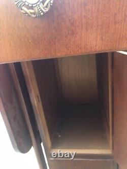 Vintage retro mid century modern Folding Extending Kitchen Dining Table Cabinet