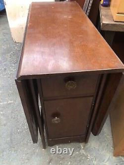 Vintage retro mid century modern Folding Extending Kitchen Dining Table Cabinet
