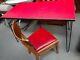 Vintage Retro Mid Century Red Formica Wood Kitchen Dining Table Work Desk 50s 60