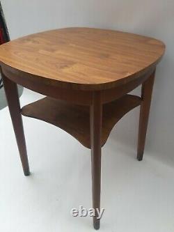 Vintage retro mid century small formica kitchen side square cafe pub table 70s