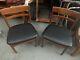 Vintage Retro Mid Century Teak Wood Mid Century Kitchen Dining Chairs X 3 60s 70