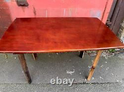 Vintage retro mid century wooden MCM kitchen dining table pub work desk