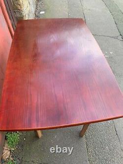 Vintage retro mid century wooden MCM kitchen dining table pub work desk