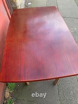 Vintage retro mid century wooden MCM kitchen dining table pub work desk