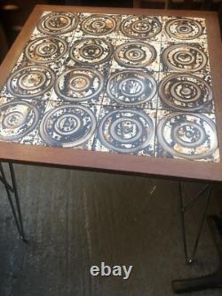 Vintage retro mid century wooden Teak Tiled kitchen table work office desk MCM