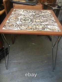 Vintage retro mid century wooden Teak Tiled kitchen table work office desk MCM