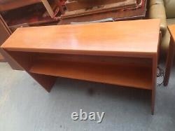 Vintage retro mid century wooden slim hallway kitchen cabinet book case shelves