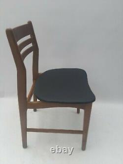 Vintage retro mid century wooden teak Danish kitchen dining chairs x 2 60s 70s