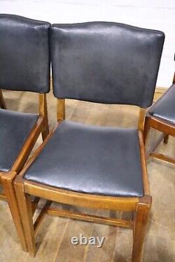 Vintage retro set of 4 kitchen dining chairs