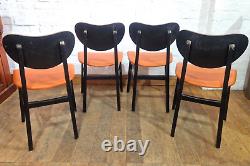 Vintage retro set of 4 kitchen dining chairs