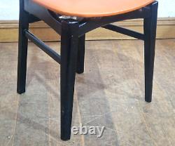 Vintage retro set of 4 kitchen dining chairs