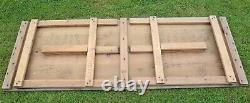 Vintage retro trestle kitchen refectory garden dining table 6