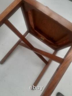 Vintage retro wooded pink velvet kitchen dining cafe chairs mid century MCM x 3