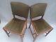 Vintage Retro Wooden Kitchen Dining Utility Green Velvet Chairs Mid Century Mcm