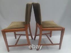 Vintage retro wooden kitchen dining utility green velvet chairs mid century MCM