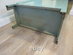 Vintage shabby chic tall pale blue wooden kitchen bedroom linen cupboard cabinet