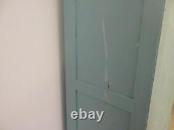 Vintage shabby chic tall pale blue wooden kitchen bedroom linen cupboard cabinet