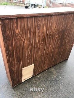 Vintage solid oak large bookcase library home heavy office furniture books, home