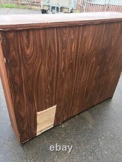Vintage solid oak large bookcase library home heavy office furniture books, home