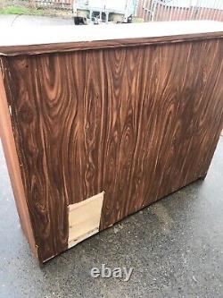 Vintage solid oak large bookcase library home heavy office furniture books, home